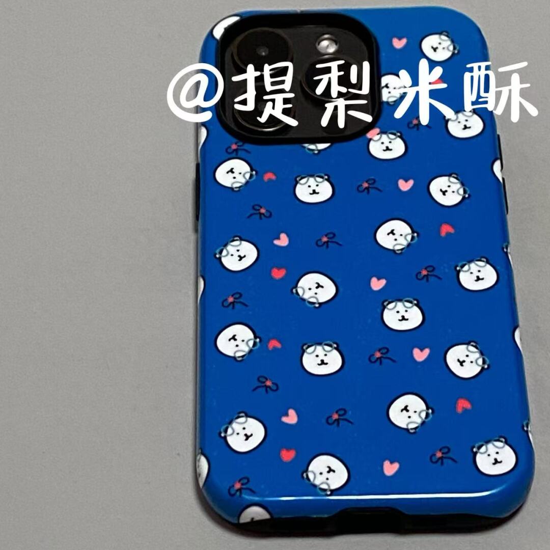 满屏轻松小熊适用iphone15苹果手机壳16pro防摔13promax12菲林二合一14Pro小米华为荣耀OPPOvivo11Xsma防摔