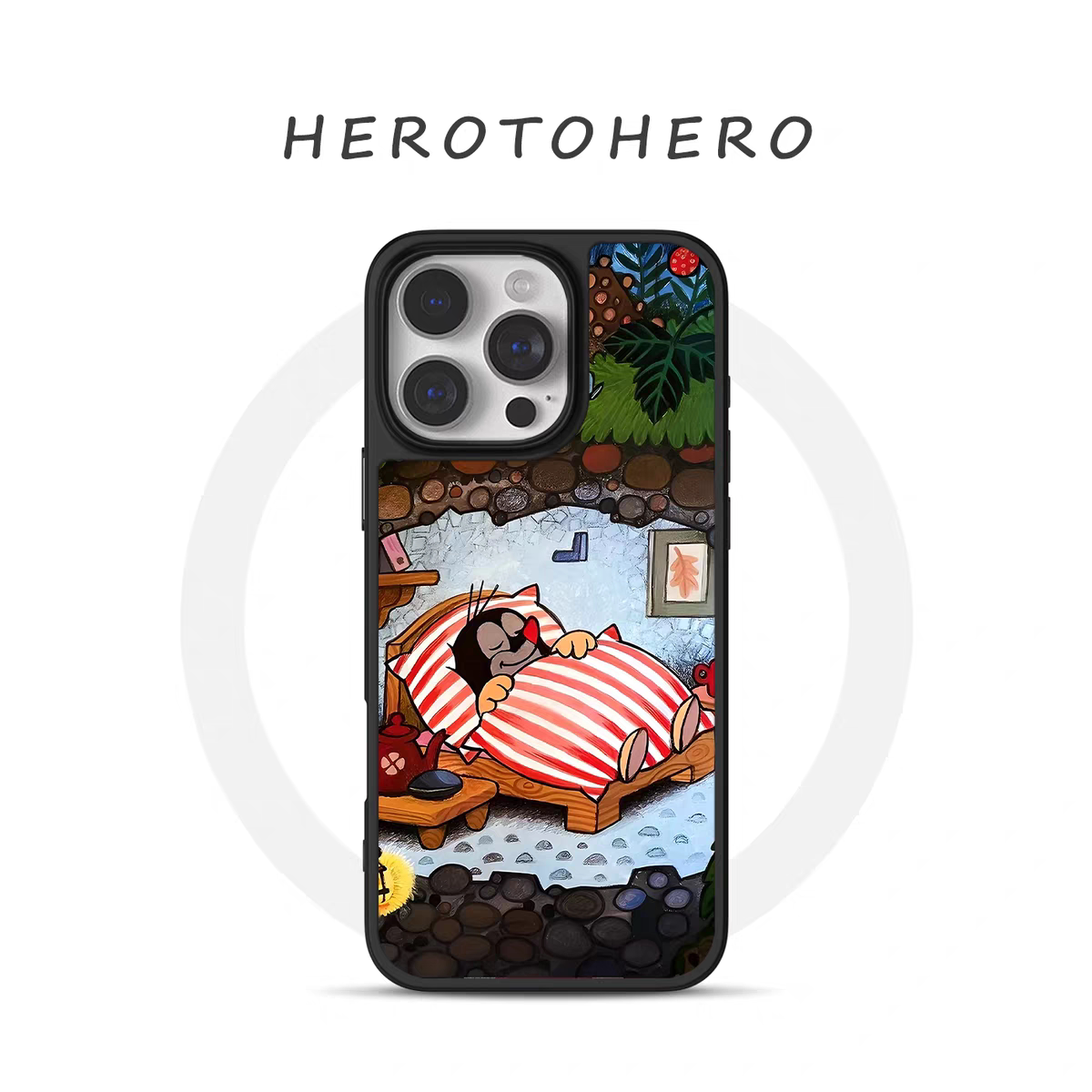 ins可爱鼹鼠的故事电镀银黑边适用苹果iPhone17promax手机壳16pro小米15Pro保护套华为mate60P70三星S23软壳
