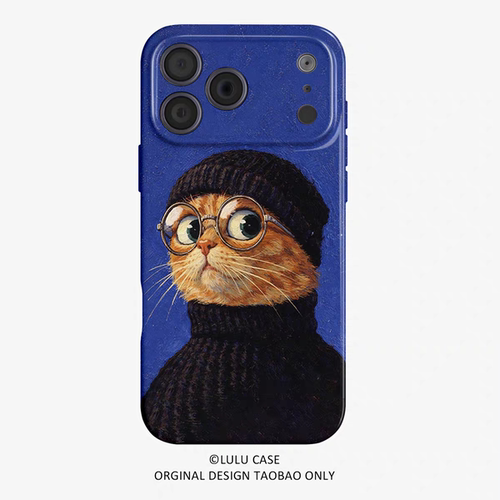 ins知识分子橘猫适用苹果17手机壳菲林二合一nova13华为p80mate70小米15个性艺术opporeno14荣耀300iPhone16