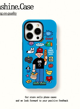 涂鸦男孩适用于iPhone16/15promax手机壳华为pura70小米15畅享70opporeon12一加ACE3V荣耀X60苹果14荣耀300