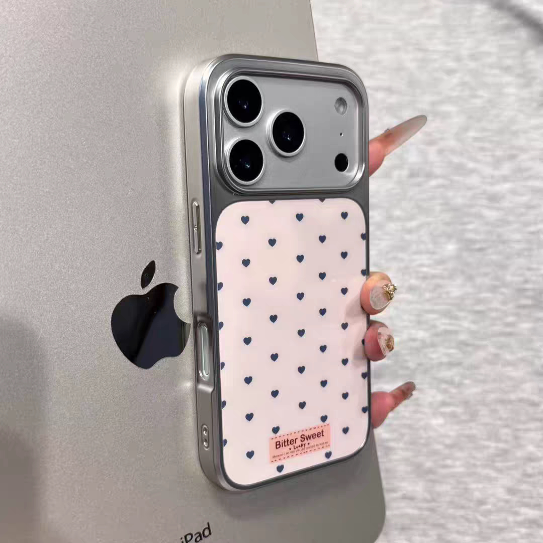 韩系ins复古个性爱心滴胶手机壳适用苹果iPhone17promax手机壳软边16防摔15原创小米141312/11华为mate60P780