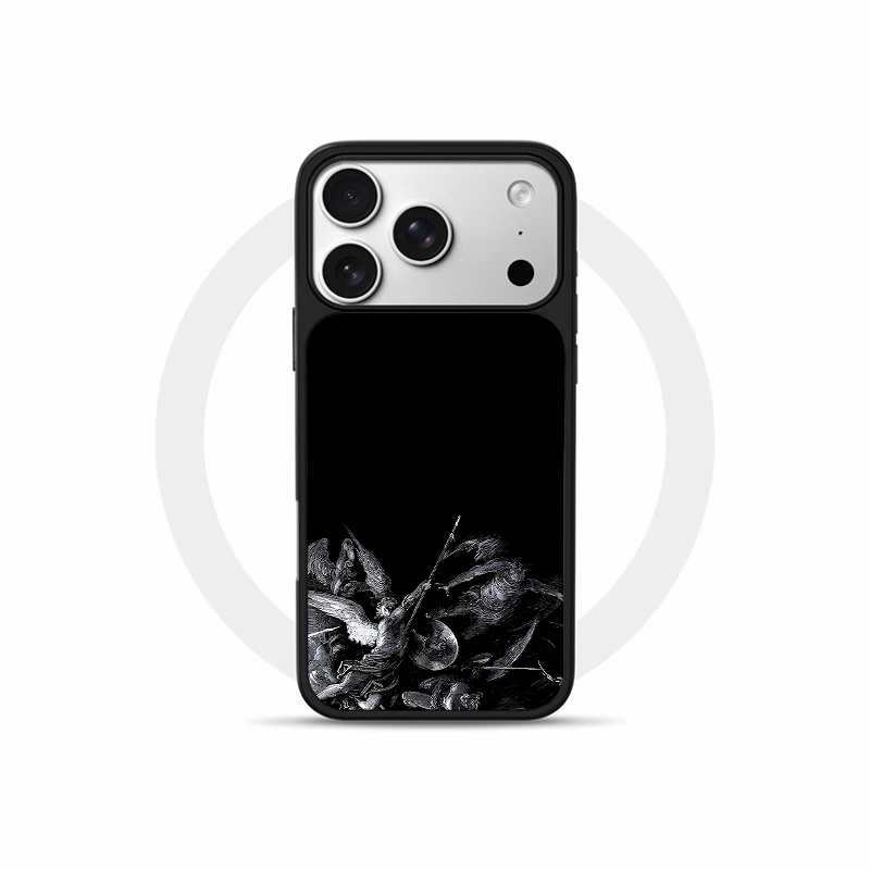 ins风复古个性圣战电镀银黑边适用苹果iPhone17promax手机壳16pro小米15Pro保护套华为mate80P70三星S23软壳