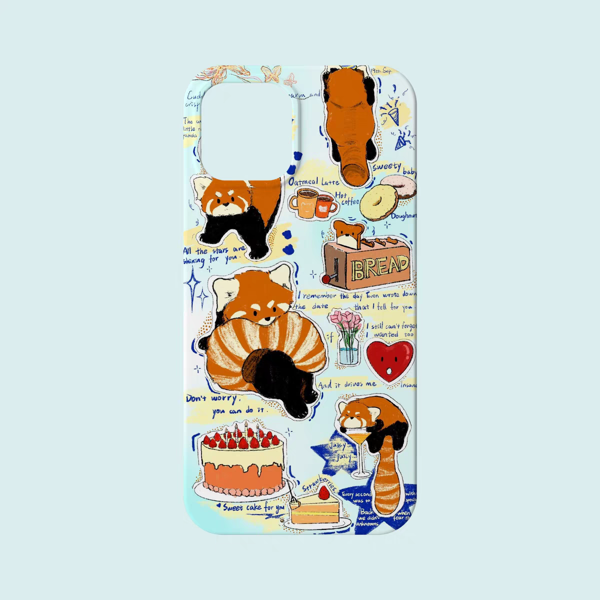 菲林小熊猫手机壳适用iphone15苹果14promax可爱13手绘12卡通11硬vivox90华为mate60pro全包opporeno10小米13