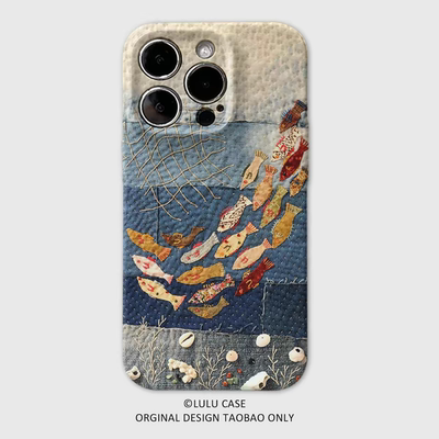 ins复古风年年有鱼适用于iphone17promax苹果16手机壳1312pura80华为mate70一加15小米14荣耀60软novareno11