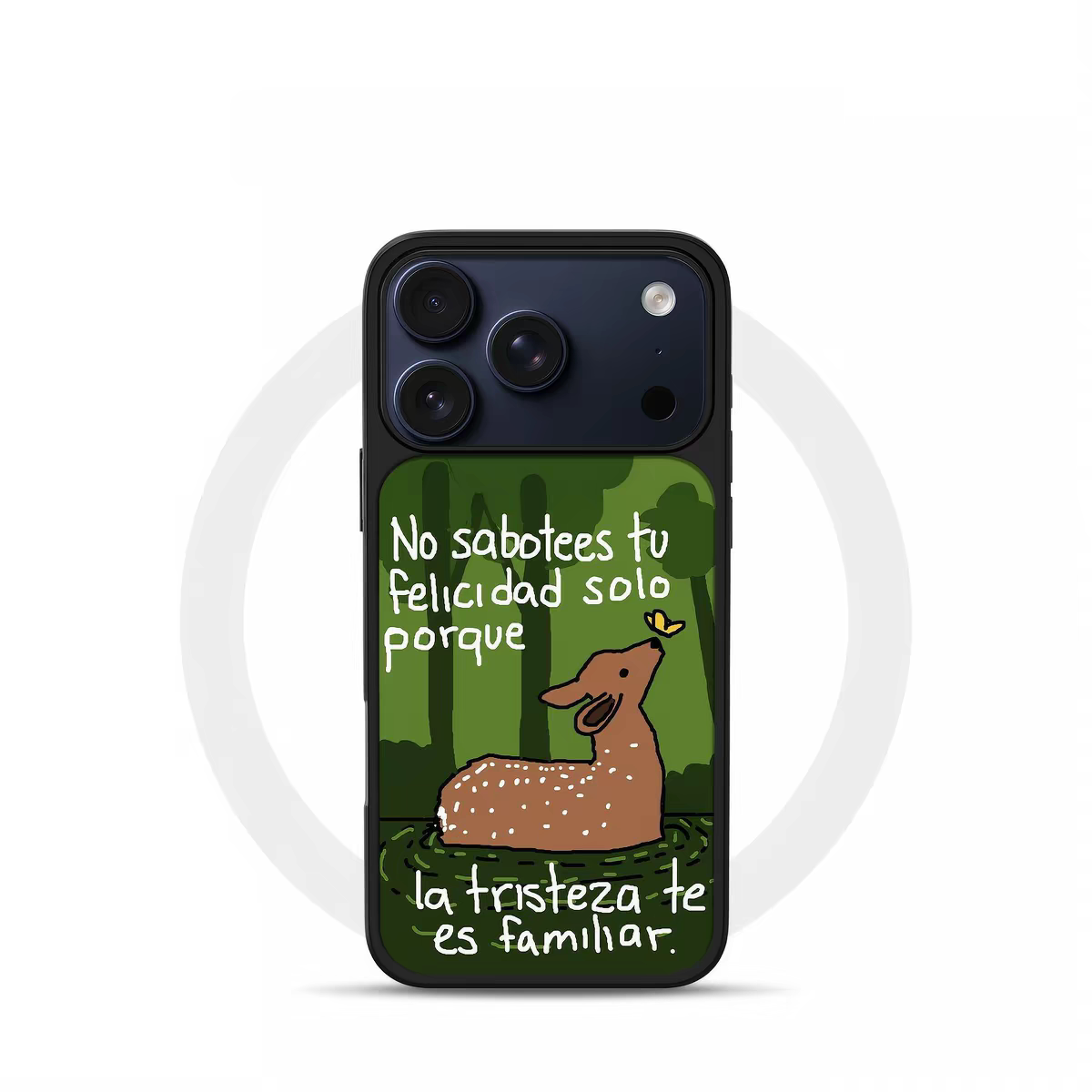 ins风复古林间小鹿电镀银黑边适用苹果iPhone17promax手机壳16pro小米15Pro保护套华为mate80P70三星S23软壳