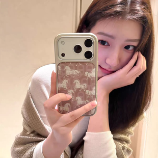 ins小众个性新年好运白马星星滴胶手机壳适用苹果iPhone17promax手机壳软边1615小米141312/11华为mate60P780