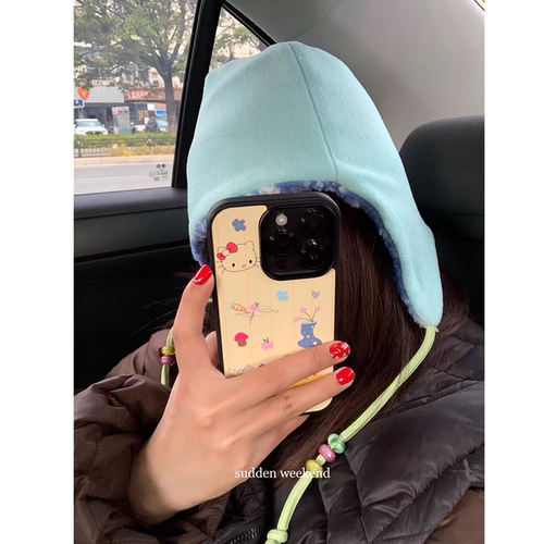 房子小猫亚克力黑边亮面磨砂适用苹果16手机壳iPhone15ProMax14Pro1312mini保护套11XsMax防摔ins风手机壳