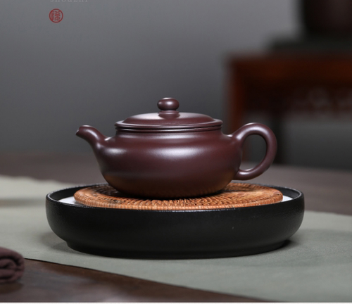 宜兴紫砂小品壶紫茄泥全手工特价