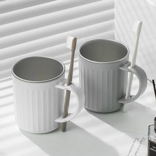304不锈钢洗漱杯刷牙缸漱口杯子牙杯情侣家用轻奢高级防霉口杯