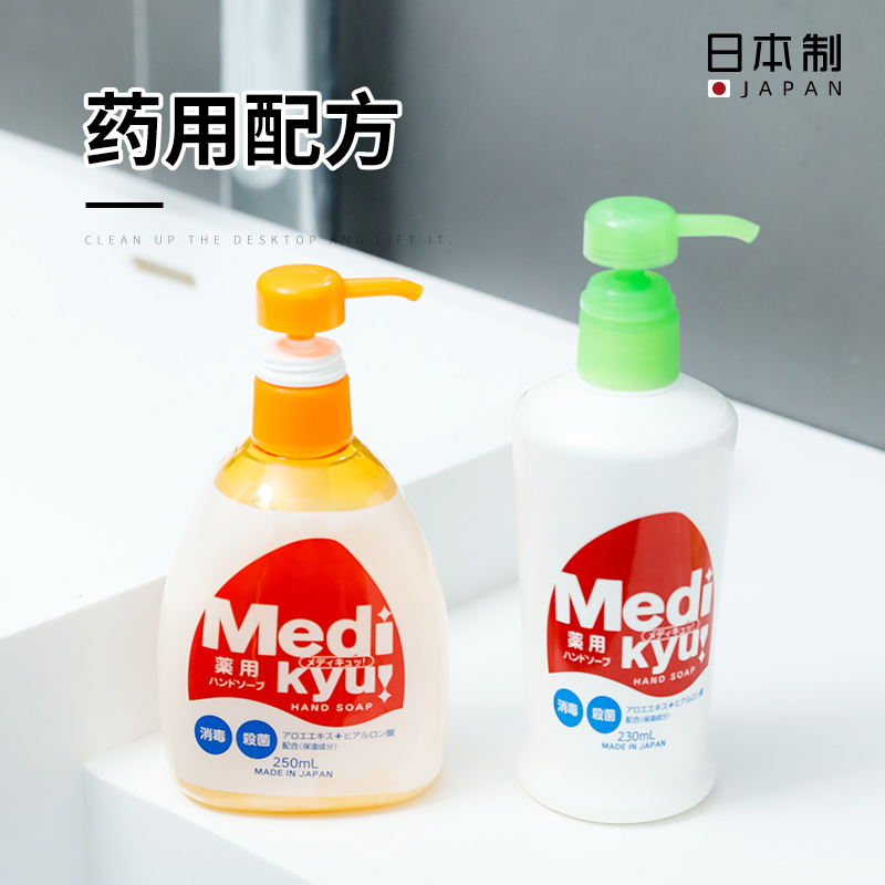 日本进口药用洗手液医护级杀菌消毒便携式按压瓶果香温和泡沫清洁