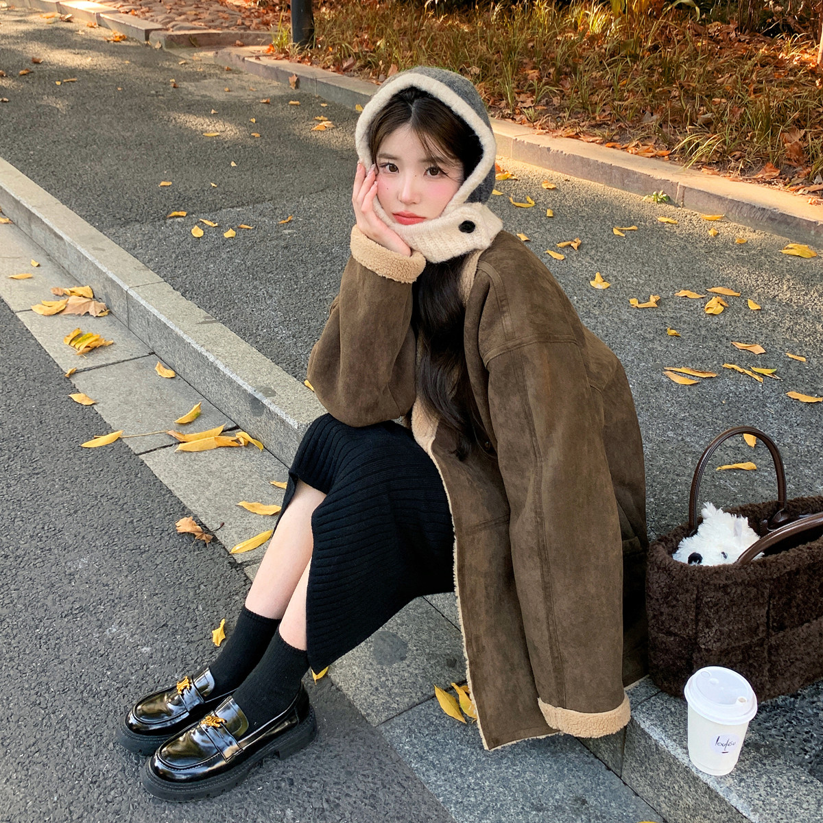 现货新款皮毛一体羊羔毛外套女ZB017-H819-P180控258,女装棉衣/棉服,浙宝115