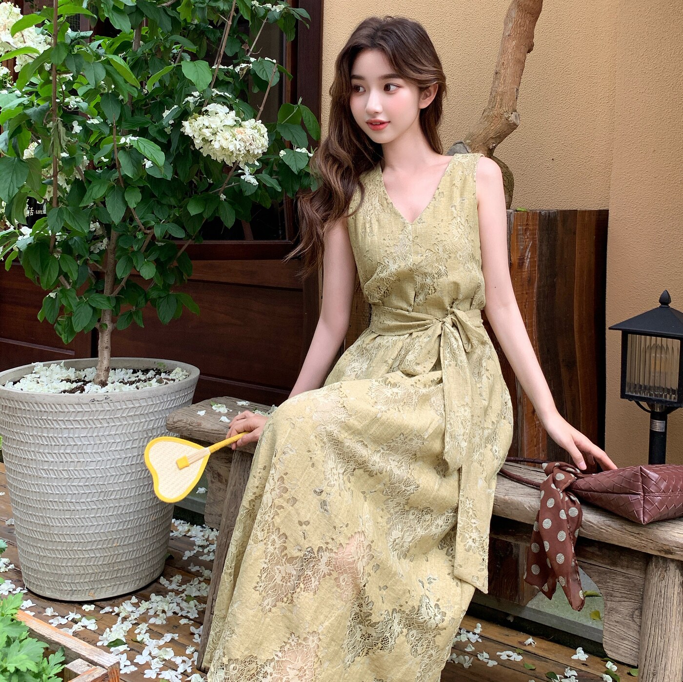 2026夏季新款复古松弛感度假蕾丝连衣裙6102-P130-K218,女装连衣裙,浙宝115