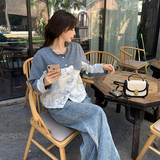 2026春季新款新中式提花风牛仔套装8162-P195-K278，女装职业装，浙宝115