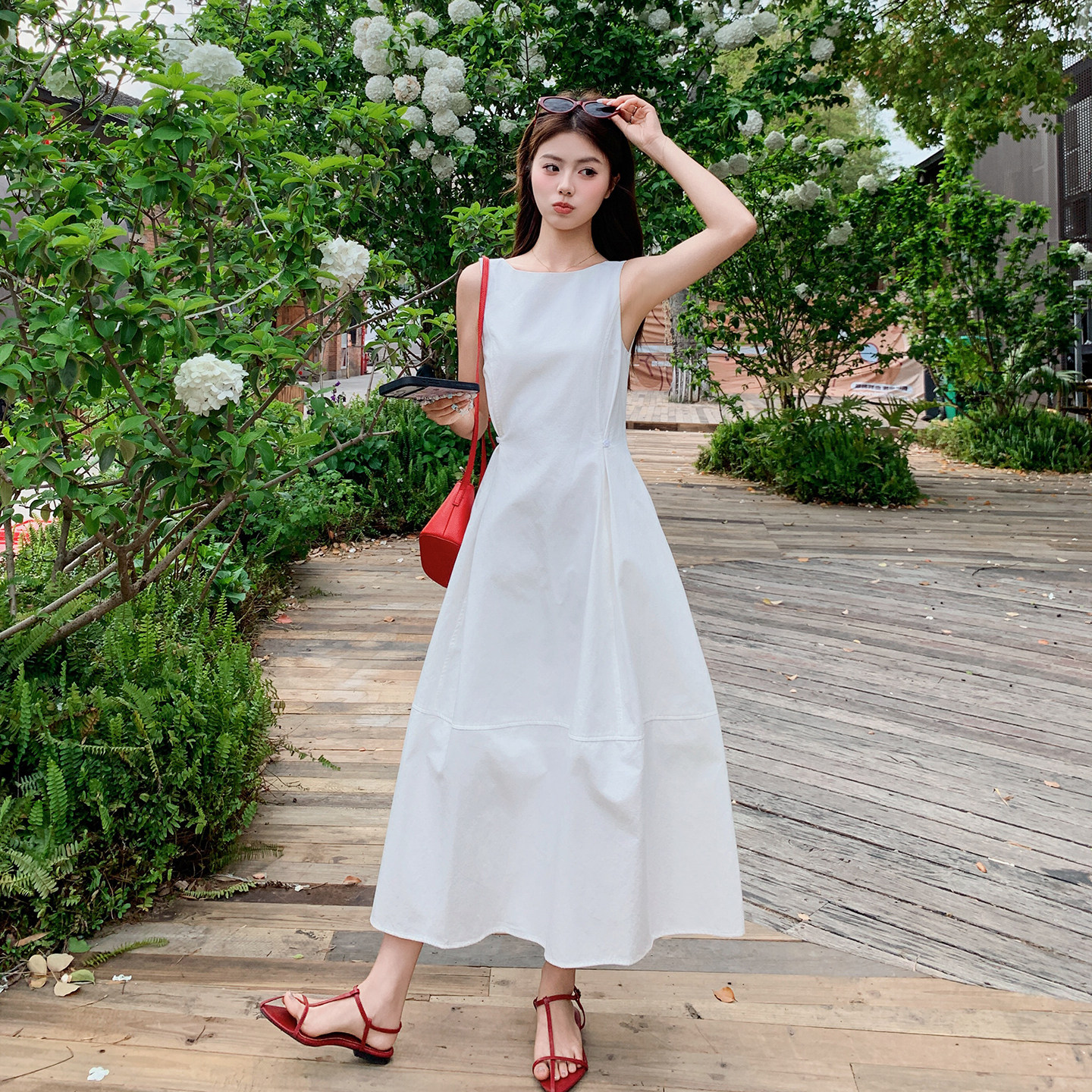 2026夏季新款法式极简收腰无袖连衣裙8036-P130-K198,女装连衣裙,浙宝115