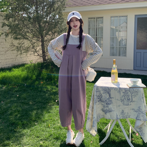 2026春季新俏皮减龄阔腿背带裤女夏松弛感连衣裤 8185-P115-K178，女装连体裤，浙宝115