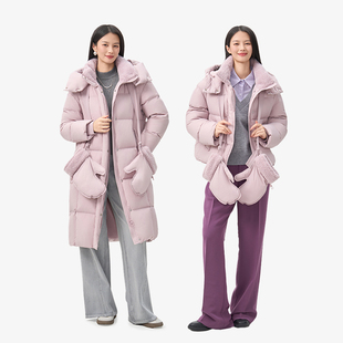 保暖外套95绒送手套 千仞岗25冬新羽绒服长短款 胡可推荐