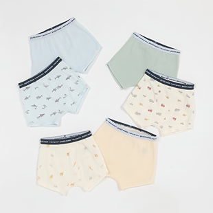 100-120外贸出口日本petitmain纯棉男宝宝男童平角短裤四角内裤儿