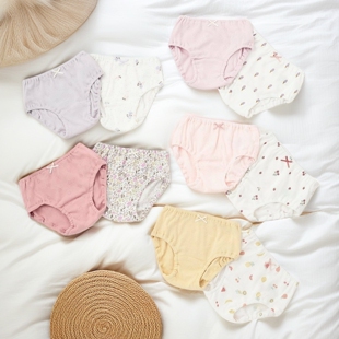 100-130出口日本女童内裤纯棉a类宝宝全棉裆抗菌透气儿童三角裤pm