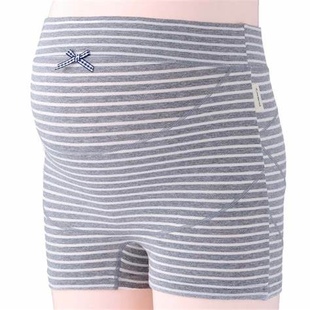 二合一托腹带内穿四 高腰安全裤 日系犬家大码 纯棉孕妇托腹护腰内裤