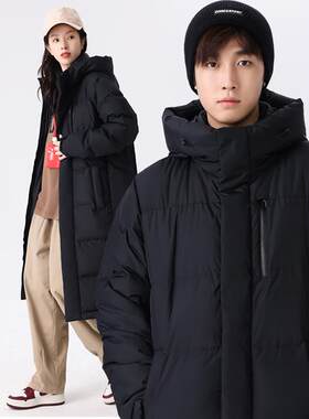 男女羽绒服2022年冬季新款长款过膝加长加厚超长棉衣可定制LOGO
