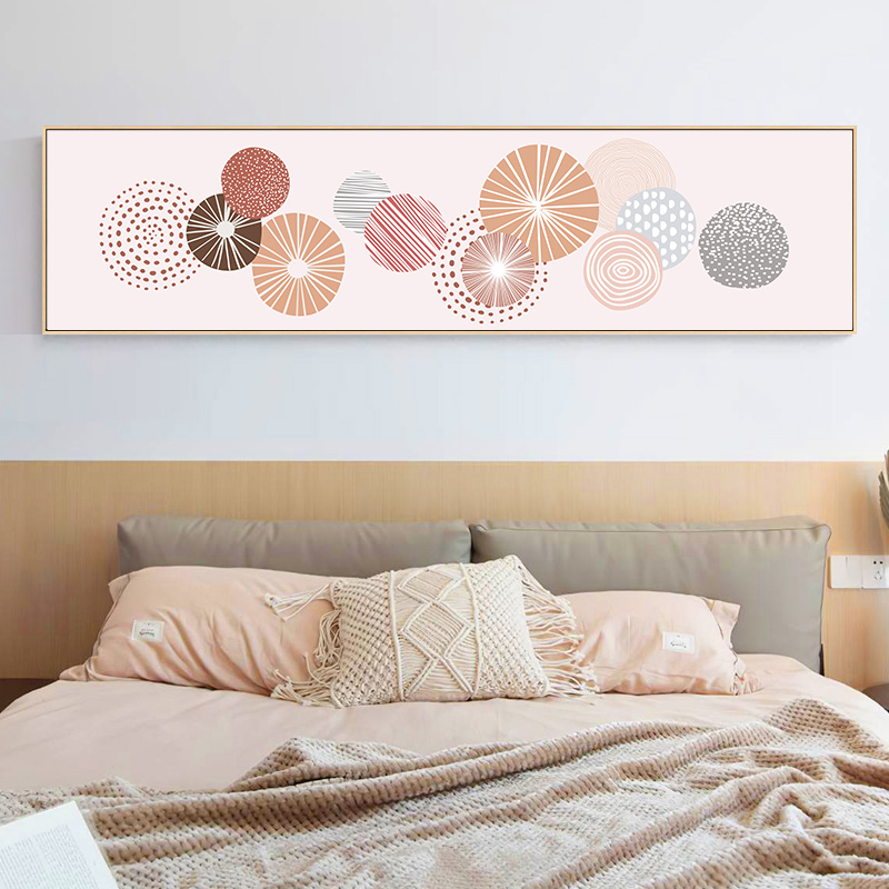 横幅床头抽象风几何样板间装饰画