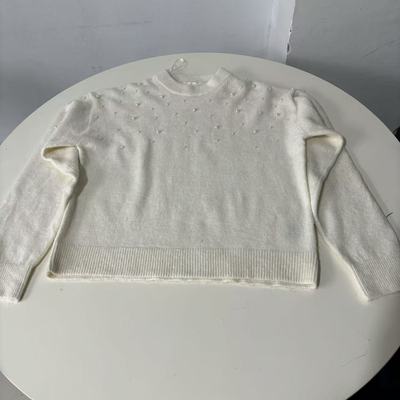 J57【欧美单】女士毛衣新款圆领宽松简约时尚百搭通勤风0.31KG