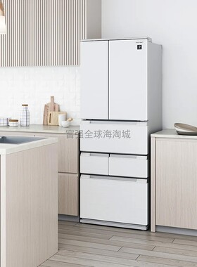 日本直送夏普24年429L超薄净离子群智能变频法式六门冰箱