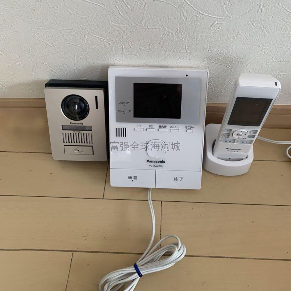 日本松下可视门铃录音广角可用距离100m无线监控安全应答