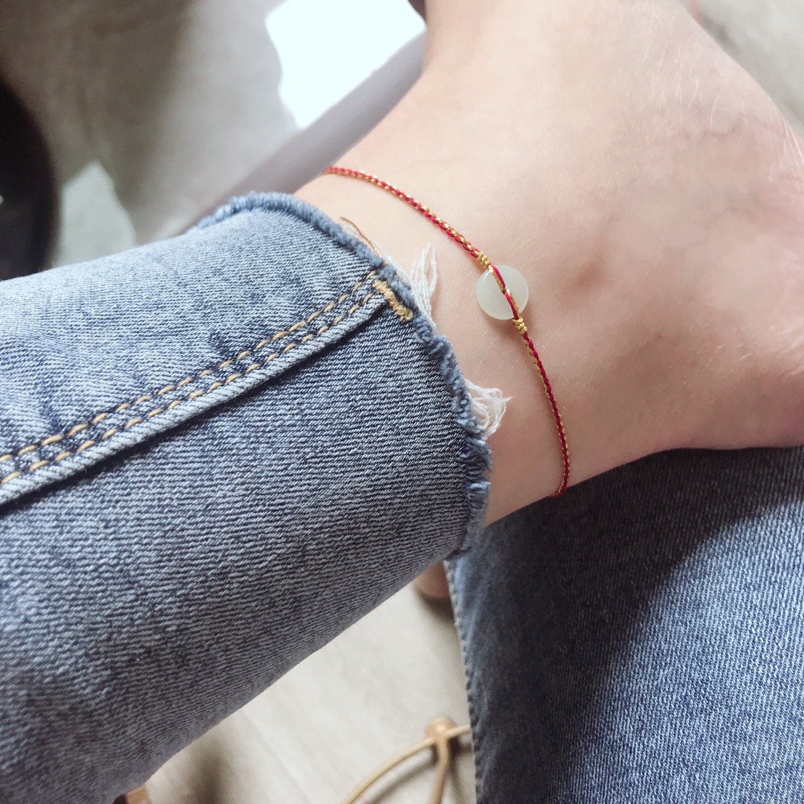 保平安健康招财 纯手工编定制红绳天然翡翠玉小平安扣脚链手链女,饰品/流行首饰/时尚饰品新,脚链,淘宝优惠券,粉丝福利购,淘宝优惠卷