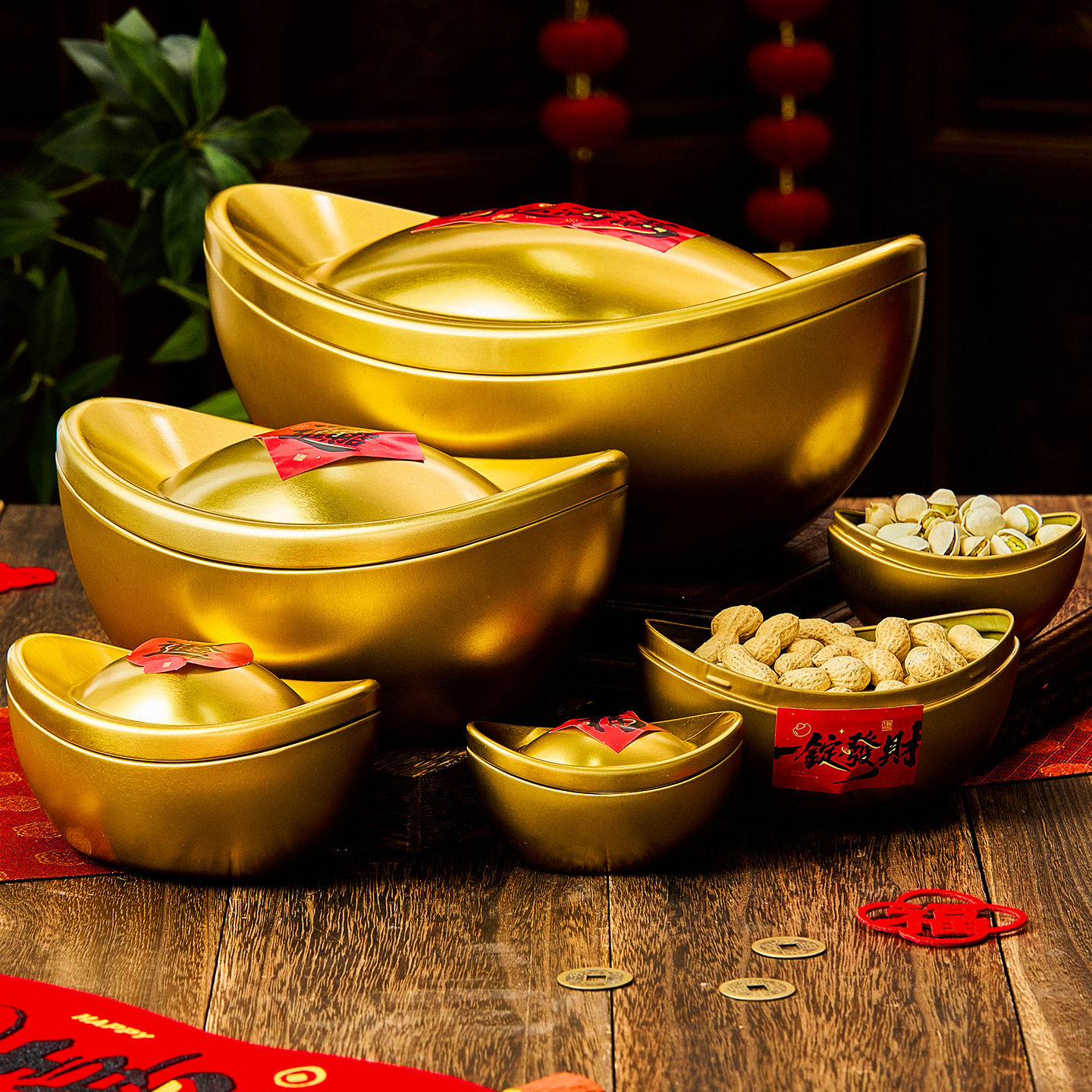 金元宝果盘2026新年摆件马年财神过年工艺品春节茶几果盘装饰用品,餐饮具,果盆/果盘/果篮,淘宝优惠券,粉丝福利购,淘宝优惠卷