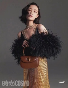 倪妮明星同款式气质名媛修身黑金晚宴礼服舞加舞服装租赁