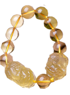 礼物天然黄水晶双貔貅