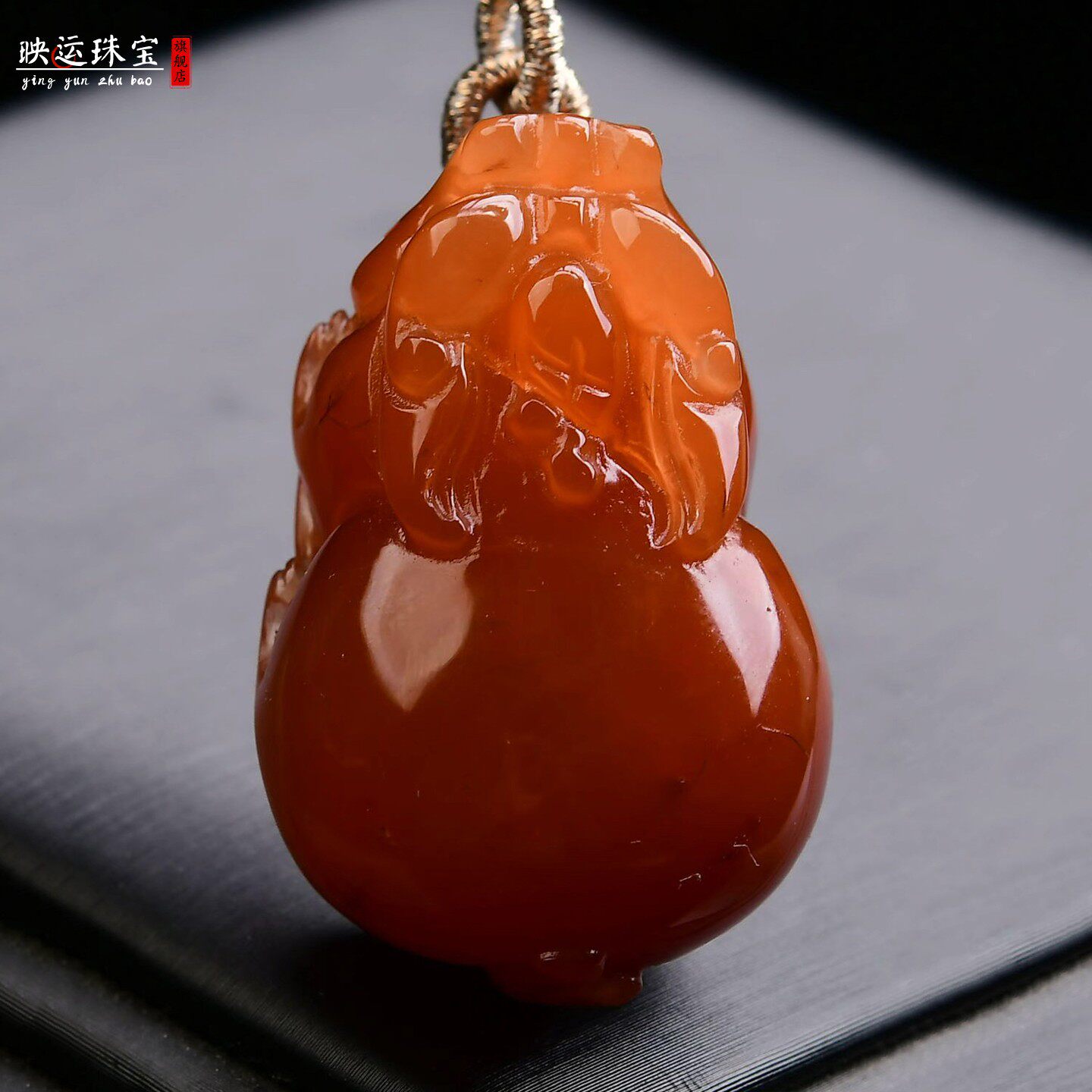 红水晶貔貅吊坠本命年财富皮丘