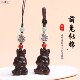天然紫檀木生肖小兔子钥匙扣挂件可爱萌兔高档木质属兔吊坠挂饰