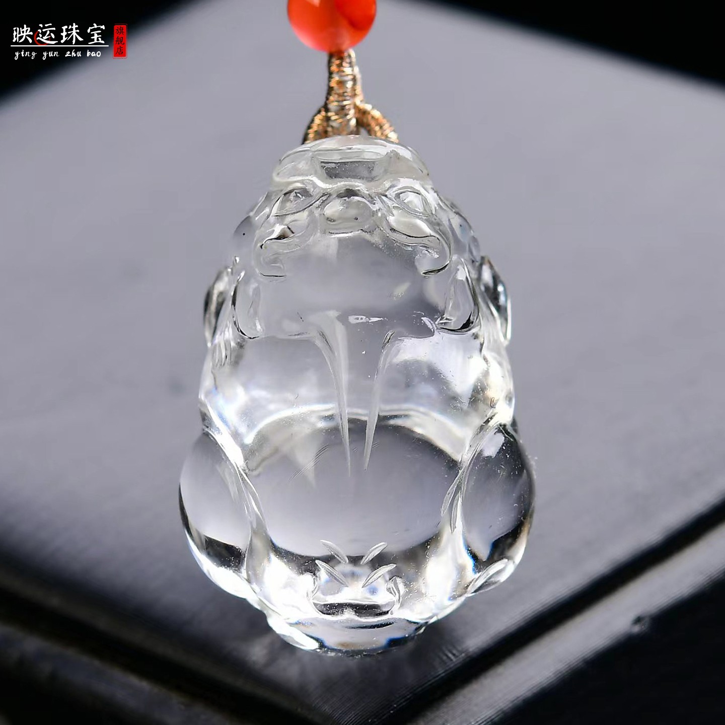白水晶财富貔貅吊坠霸王皮丘饰品
