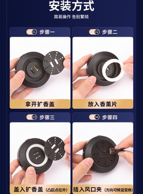 适用哈弗H3 H2凯迪拉克CT6 XT4车载拾音氛围灯智能汽车出风口节