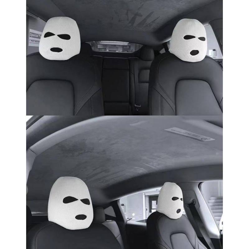 适用奥迪A4 A4L Q3凯迪拉克CT6 XT4哨兵汽车座椅头套蒙面帽子装