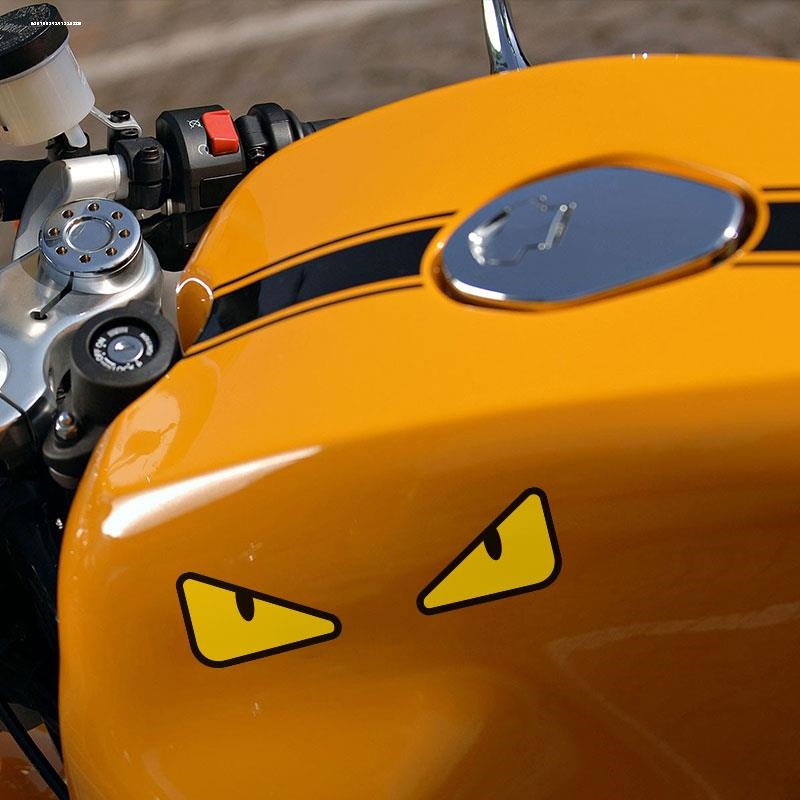 适配小牛GOVAG0G1F0G2C0G3恶魔眼睛车贴纸头盔反光装饰车贴个性