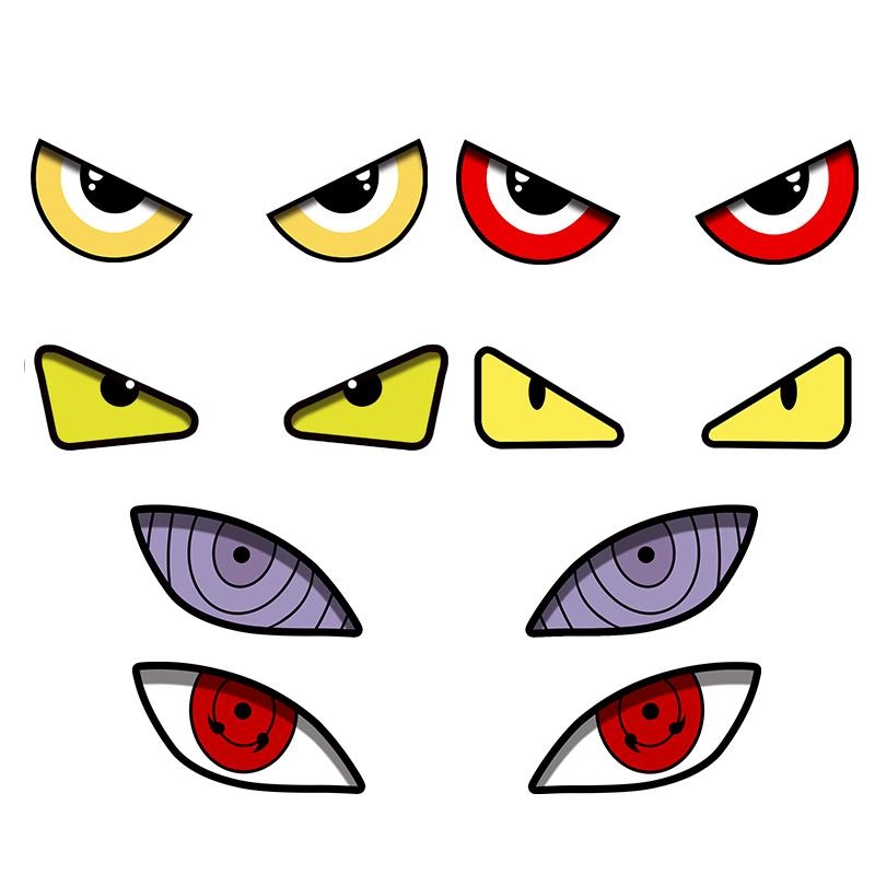 适配雅迪E8DE8DM6G5恶魔眼睛车贴纸头盔反光装饰车贴个性创意贴纸