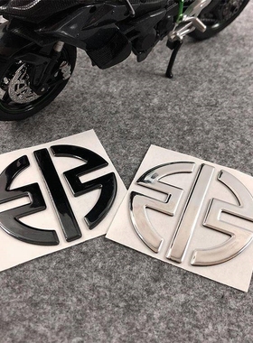 适用川崎ninja400 650 H2R H2 Z400 900小忍者车标3D立体软胶贴