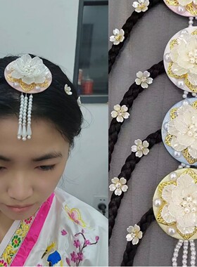 朝鲜族舞蹈头饰朝鲜族头饰延吉公主发簪韩服配饰发饰舞台表演