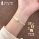 招财猫银手镯2025新款 吉言银镯子女9999纯银实心款 新年情人节礼物