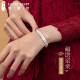 银手镯妈妈款 送奶奶生日礼物 9999纯银龙凤手镯女实心银镯子老人款