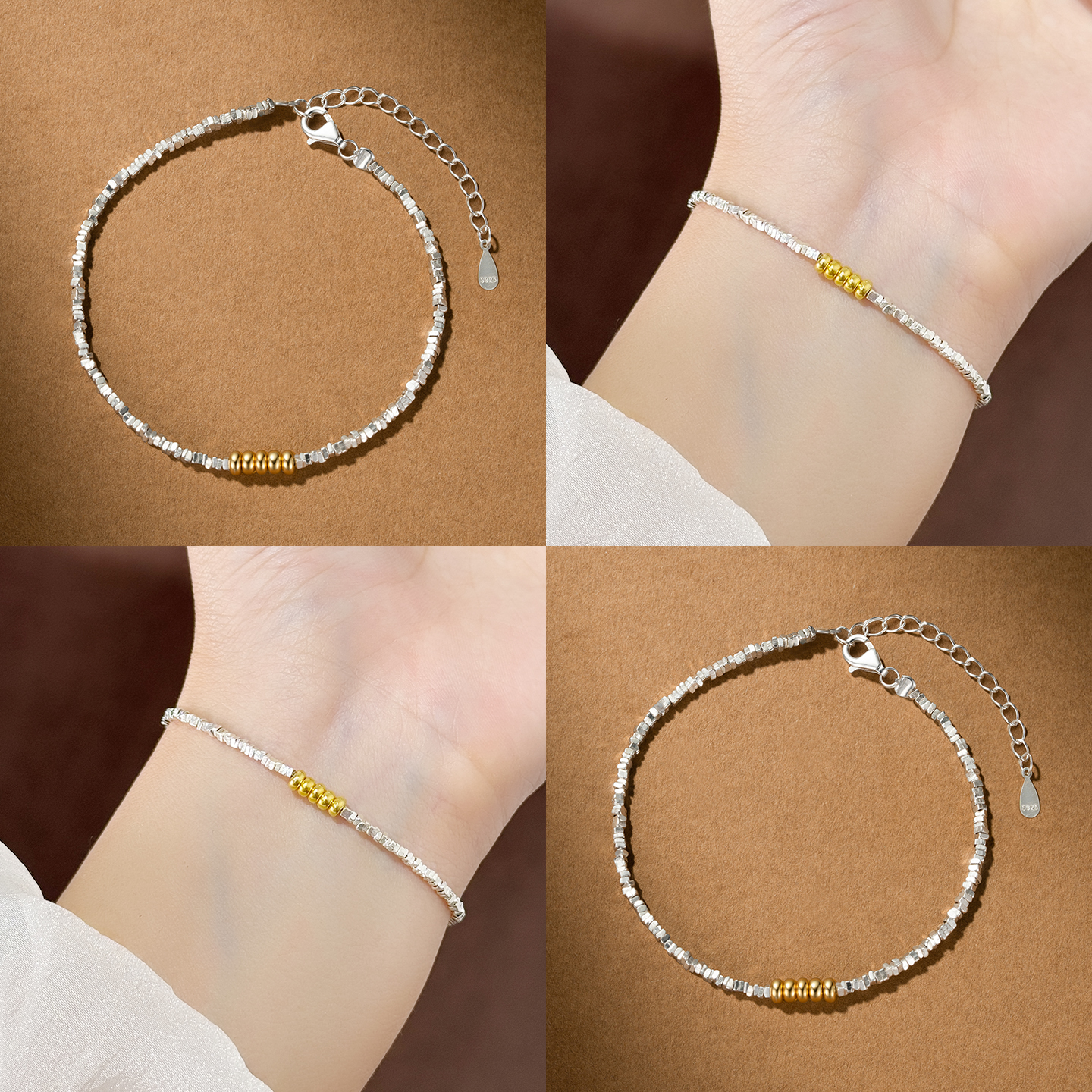 本命年必备！碎银子手链女款