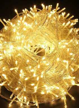 节庆装饰彩灯氛围星星灯LED串灯暖白灯串Christmas light string