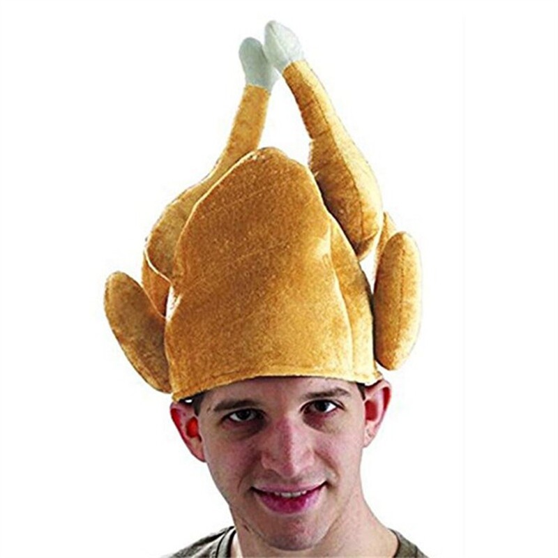 感恩节派对拍照道具纸胡子眼镜火鸡帽火鸡腿发箍套装Thanksgiving