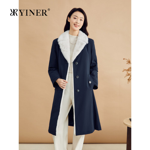 音儿专选保暖水貂毛派克服皮草