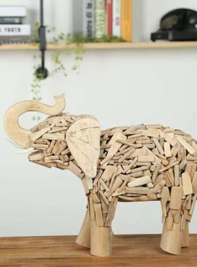 田园摆件东南亚风木质工艺品