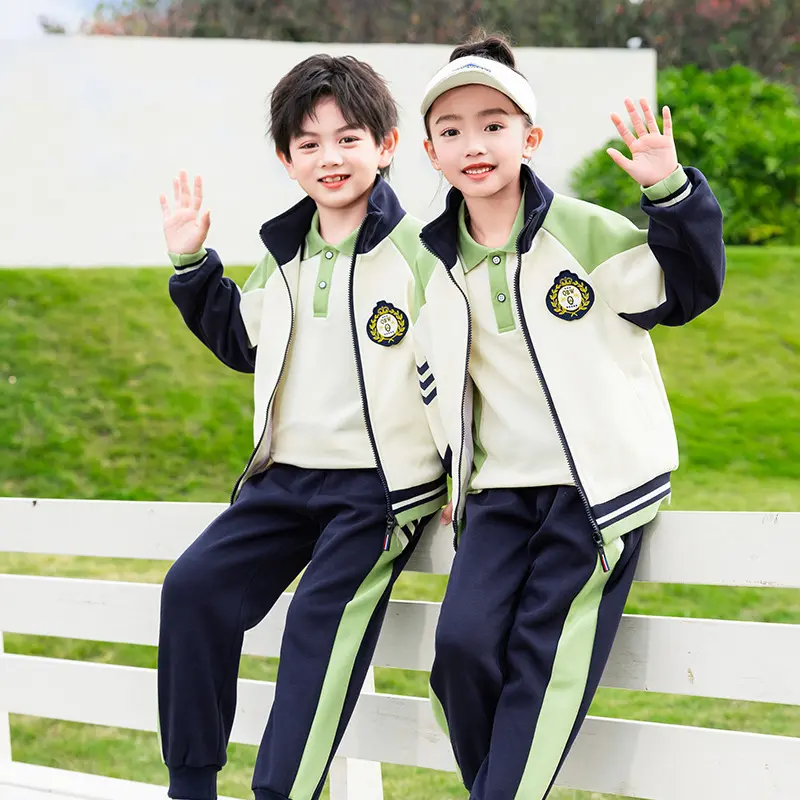儿童运动风班服春秋款套装源头工厂小学生湖州织里校服幼儿园园服