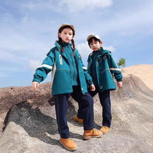 小学生校服幼儿园园服班服三合一可脱卸式冲锋衣户外运动儿童套装